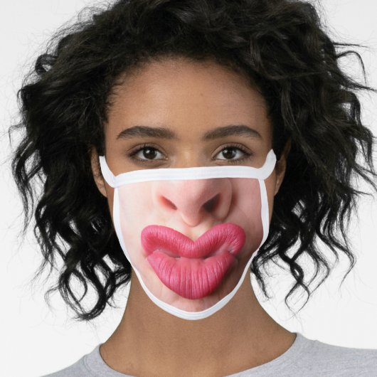 Big Funny Lips Face Mask (Worn Her)