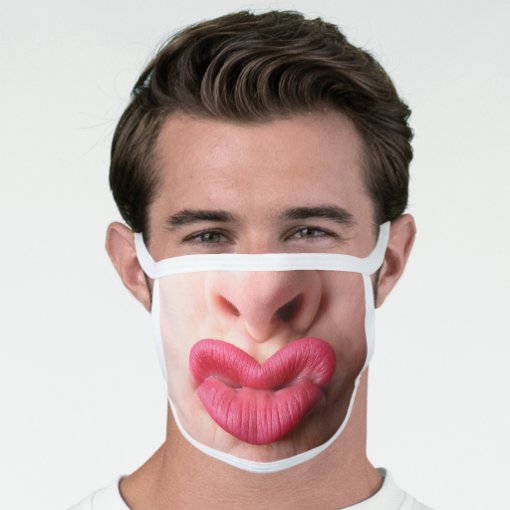 Big Funny Lips Face Mask Zazzle 2887