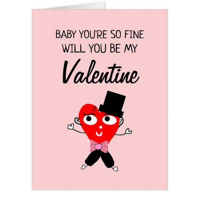 Big Funny Romantic Valentines Day Girlfriend Card (Front)