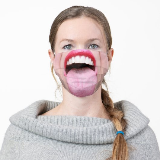 Big Funny Tongue Face Mask (Worn)