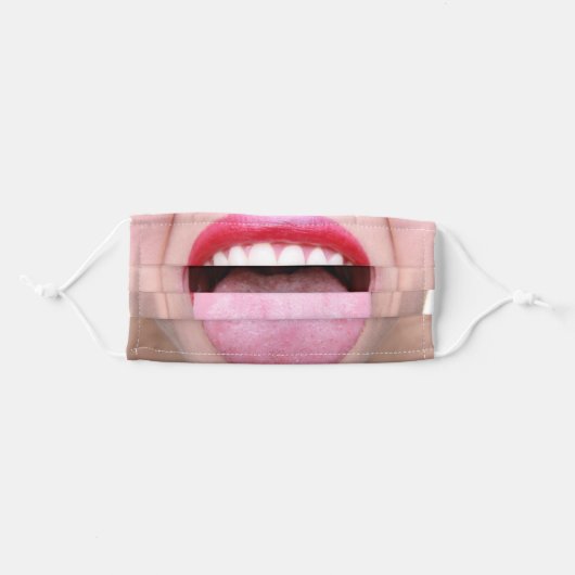 Big Funny Tongue Face Mask (Front, Folded)