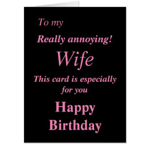 Big funny wife birthday card