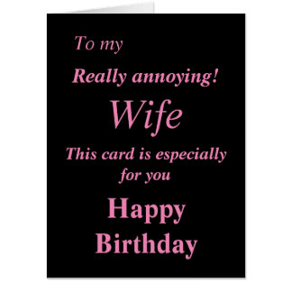 Big funny wife birthday card