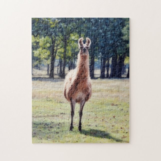 Big Fuzzy Llama Animal Puzzle (Vertical)