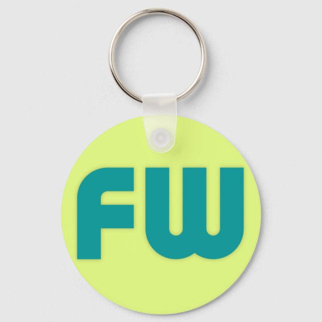 Big FW (new fishwax logo) Keychain (Front)