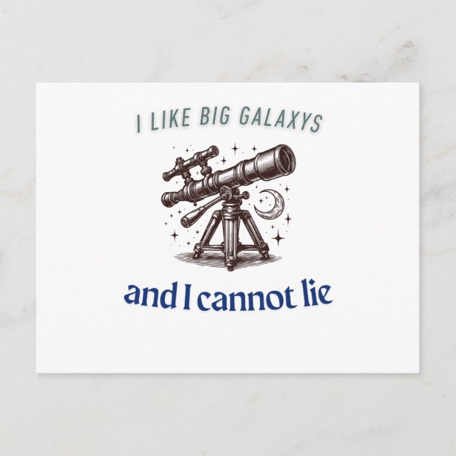 Big Galaxys Funny Space Postcard (Front)