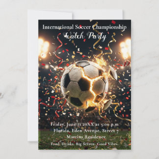 Big Game Championship Celebration Watch Party  Invitation