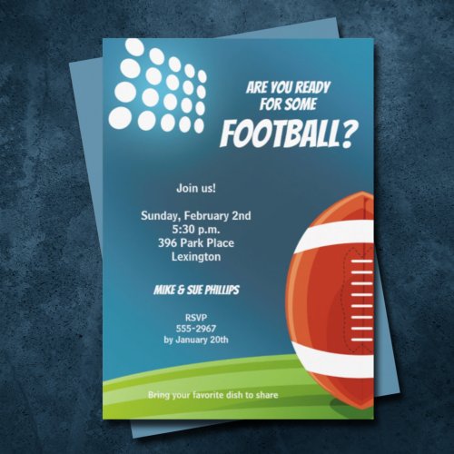 Big Game Football Party Invitations