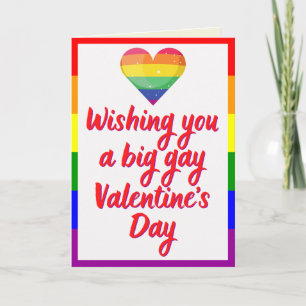 Big Gay Day LGBT Pride Themed Valentine Card