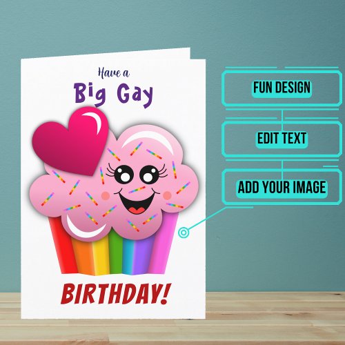 Big Gay Pastry Birthday Card