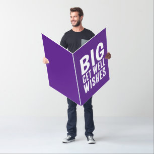 BIG GET WELL WISHES LOVE GIANT HUGE GREETING CARDS