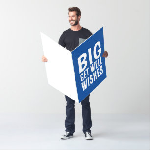 BIG GET WELL WISHES WITH LOVE GIANT JUMBO CARDS
