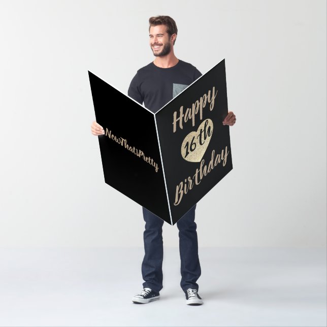 Big Giant happy 16th birthday card (In Situ)