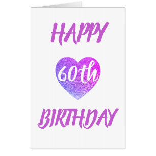 Big Giant heart 60th birthday card