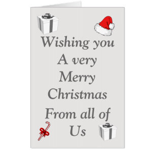 Big Giant Merry Christmas from us all card
