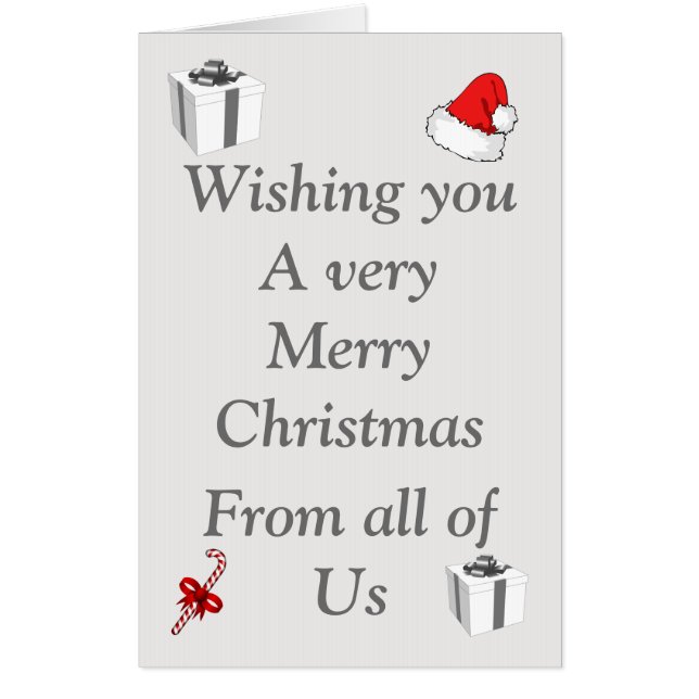 Big Giant Merry Christmas from us all card (Front)