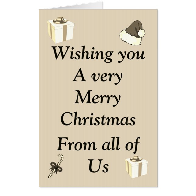 Big Giant Merry Christmas from us all card (Front)
