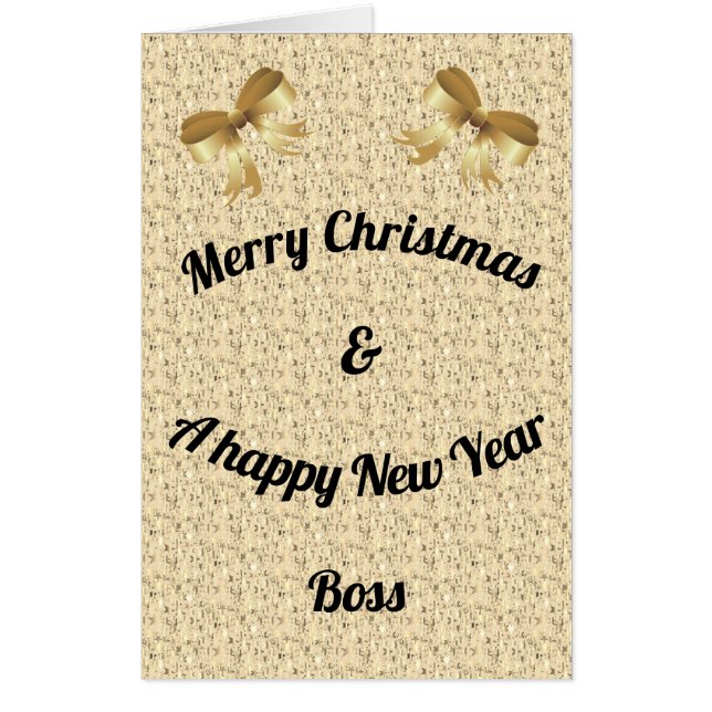 Big Giant personalised Christmas card Boss (Front)