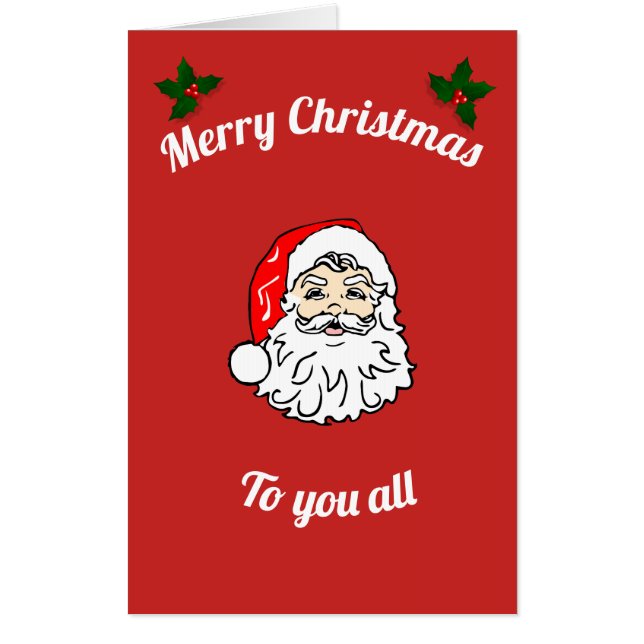 Big Giant personalised Christmas card to you all (Front)