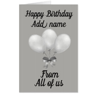 Big Giant Personalised from us all birthday card
