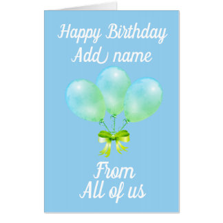 Big Giant Personalised from us all birthday card