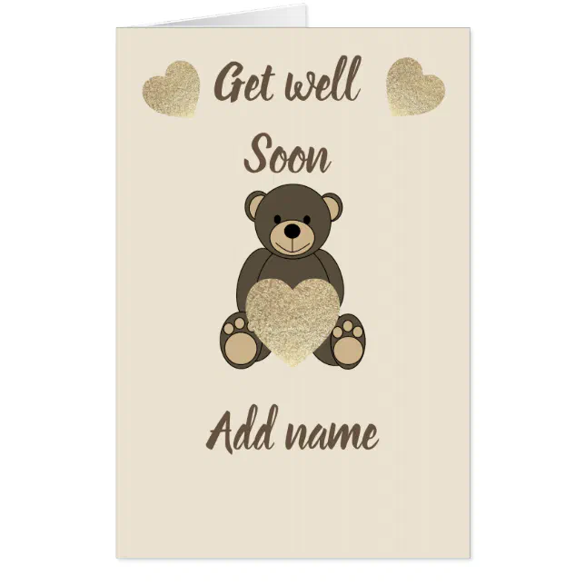 Big Giant personalised get well soon card | Zazzle