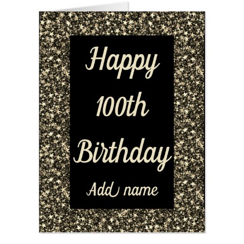 Big Giant special personalised 100th birthday card