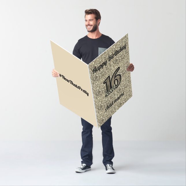 Big Giant special personalised 16th birthday card (In Situ)