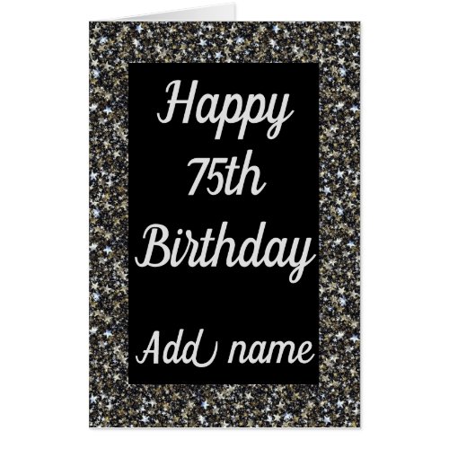 Big Giant special personalised 75th birthday card