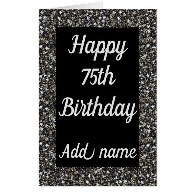Big Giant special personalised 75th birthday card (Front)