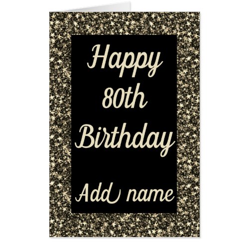 Big Giant special personalised 80th birthday card