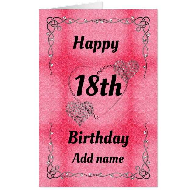 Big Giant special pretty 18th birthday card (Front)