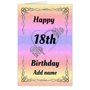 Big Giant special pretty 18th birthday card