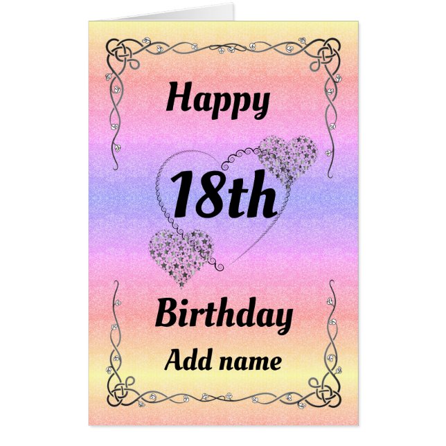 Big Giant special pretty 18th birthday card (Front)