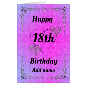 Big Giant special pretty 18th birthday card