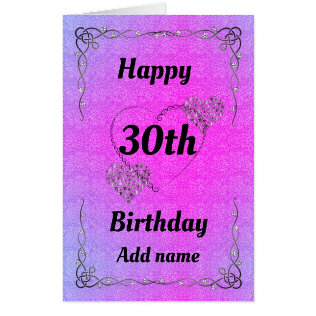 Big Giant special pretty 30th birthday card (Front)