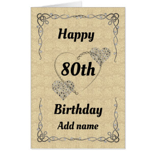 Big Giant special pretty 80th birthday card