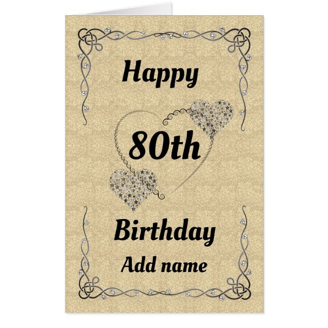 Big Giant special pretty 80th birthday card (Front)