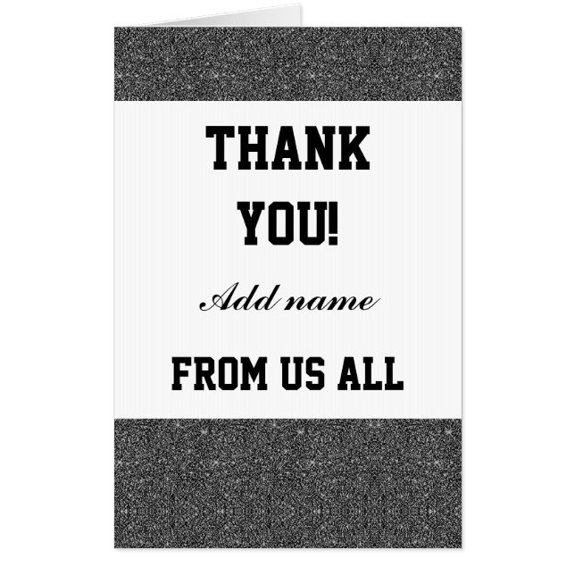 Big Giant special thank you from us all card (Front)