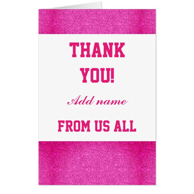 Big Giant special thank you from us all card (Front)