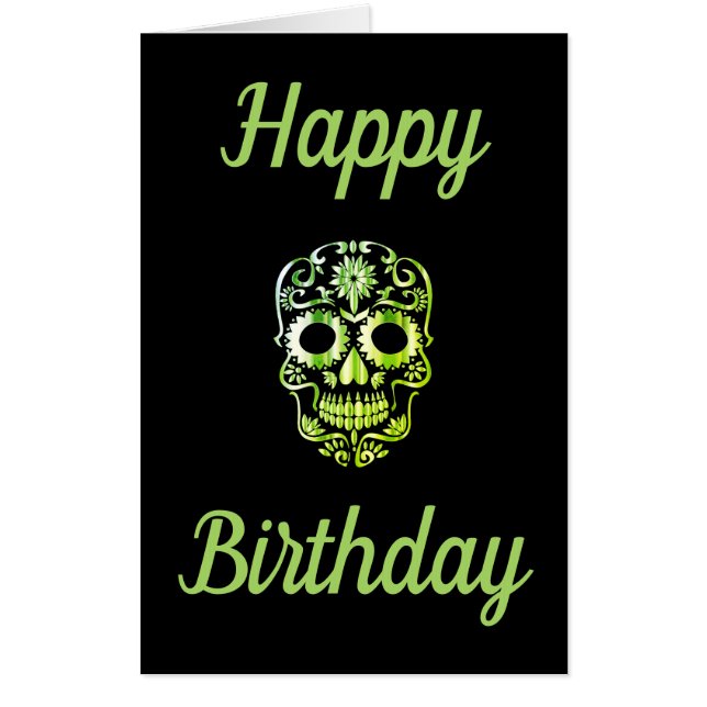 Big Giant stylish alternative skull birthday card (Front)
