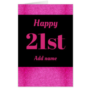 Big Giant stylish personalised birthday card 21st