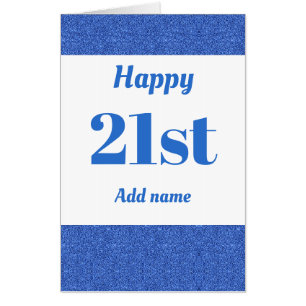 Big Giant stylish personalised birthday card 21st