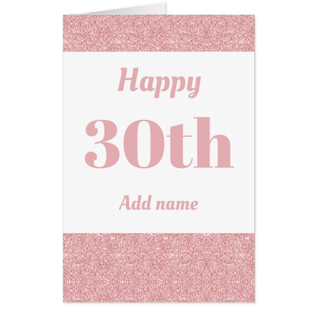 Big Giant stylish personalised birthday card 30th (Front)