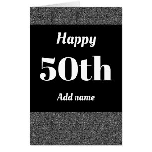 Big Giant stylish personalised birthday card 50th