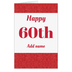 Big Giant stylish personalised birthday card 60th