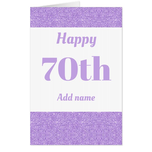 Big Giant stylish personalised birthday card 70th (Front)