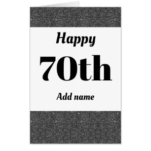 Big Giant stylish personalised birthday card 70th
