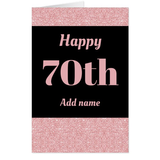 Big Giant stylish personalised birthday card 70th (Front)
