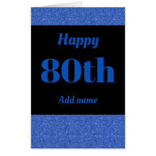 Big Giant stylish personalised birthday card 80th